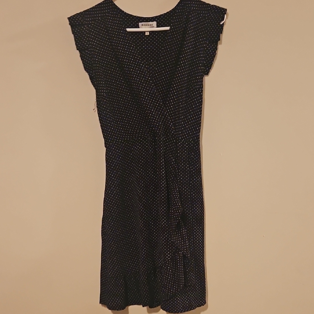 Monteau Black and White Polka Dot Mini Dress
